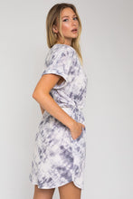Load image into Gallery viewer, Gilli SHORT DOLMAN, ROLL-UP SLEEVE, SIDE TIE WAIST DRESS