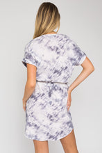 Load image into Gallery viewer, Gilli SHORT DOLMAN, ROLL-UP SLEEVE, SIDE TIE WAIST DRESS