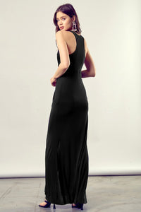 Mustard Seed TWIST-FRONT SIDE LEG SLIT KNIT DRESS