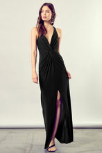 Load image into Gallery viewer, Mustard Seed TWIST-FRONT SIDE LEG SLIT KNIT DRESS