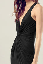 Load image into Gallery viewer, Mustard Seed TWIST-FRONT SIDE LEG SLIT KNIT DRESS