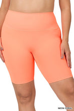 Load image into Gallery viewer, ZENANA PLUS ATHLETIC HIGH RISE BIKER SHORTS