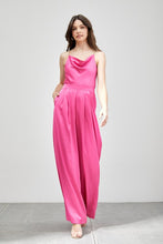 Load image into Gallery viewer, Do + Be Collection COWL NECK TRIM DETAIL JUMPSUIT