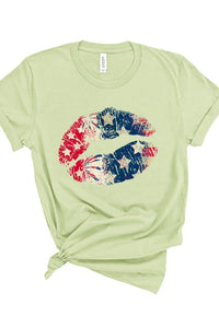 AMERICAN FLAG LIPS SHORT SLEEVE