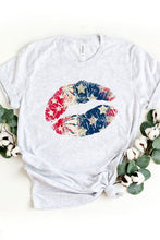 Load image into Gallery viewer, AMERICAN FLAG LIPS SHORT SLEEVE