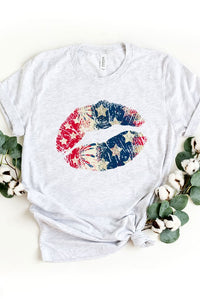 AMERICAN FLAG LIPS SHORT SLEEVE