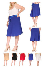 Load image into Gallery viewer, Moa Collection Plus size, solid, A-line, knee length skirt