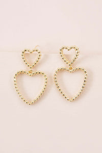 Lovoda Cara Heart Drop Earrings