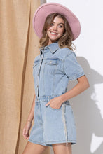 Load image into Gallery viewer, Blue B Washed Denim Overall Romper