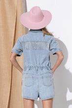 Load image into Gallery viewer, Blue B Washed Denim Overall Romper