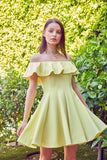 A LINE RUFFLE DRESS