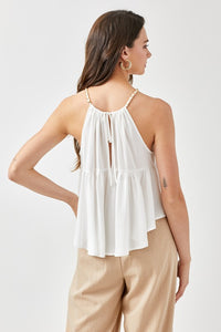 Mustard Seed HALTER NECK WITH BACK STRAP FLARED TOP