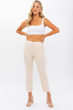 LE LIS High-Waisted Crop Pants