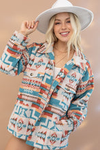 Load image into Gallery viewer, Blue B Aztec Western Shacket