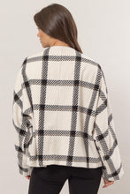 Load image into Gallery viewer, HYFVE Plaid Long Sleeve Jacket with Side Slit Pockets