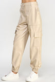 Sweet Generis RELAXED VEGAN LEATHER CARGO PANTS