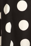 Moa Collection Polka dot printed high waisted knee length skirt