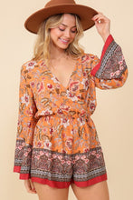 Load image into Gallery viewer, TIMING BOHO BRUNCH FLORAL  PRINT ROMPER