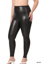 Load image into Gallery viewer, ZENANA PLUS HIGH RISE FAUX LEATHER LEGGINGS