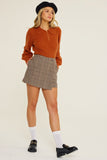 Lush Clothing Plaid Skort