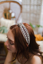 Load image into Gallery viewer, Embroidered Stitch Boho Knotted Headband