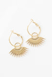 Lovoda Palm Drop Hoop Earrings