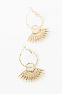 Lovoda Palm Drop Hoop Earrings