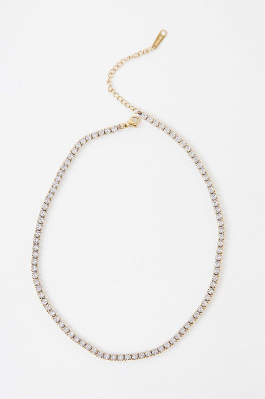 Lovoda Round Stone Tennis Necklace