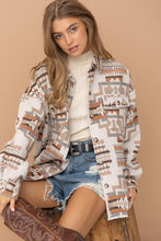 Load image into Gallery viewer, Blue B Aztec Western Shacket