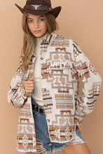 Load image into Gallery viewer, Blue B Aztec Western Shacket