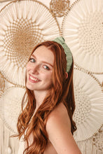 Load image into Gallery viewer, Raffia Crochet Trim Headband