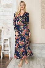 Load image into Gallery viewer, Orange Farm Clothing Floral Maxi Wrap Dress