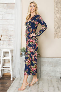 Orange Farm Clothing Floral Maxi Wrap Dress