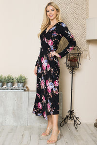 Orange Farm Clothing Floral Maxi Wrap Dress