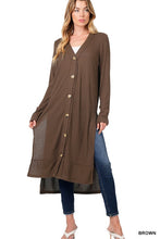 Load image into Gallery viewer, ZENANA Ribbed Long Cardigan