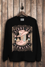 Load image into Gallery viewer, Lotus Fashion Collection Giddy Up Cowgirl Sweatshirts