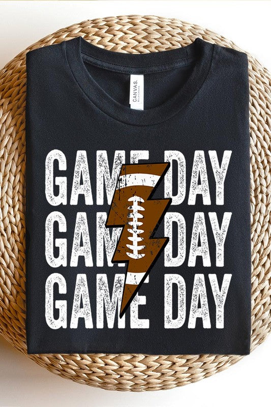 GAME DAY,FOOTBALL,LIGHTNING BOLT UNISEX SHORT SLEEVE