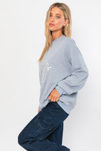 Load image into Gallery viewer, LETTER EMBROIDERY OVERSIZED SWEAT SHIRT