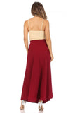 Moa Collection Solid, high waisted, A-line, midi skirt