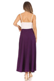 Moa Collection Solid, high waisted, A-line, midi skirt