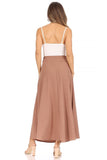 Moa Collection Solid, high waisted, A-line, midi skirt