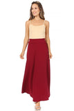 Moa Collection Solid, high waisted, A-line, midi skirt