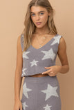 Blue B Soft Star Print Tank Pant Set