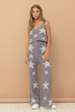 Blue B Soft Star Print Tank Pant Set