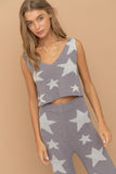 Blue B Soft Star Print Tank Pant Set