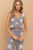 Blue B Soft Star Print Tank Pant Set