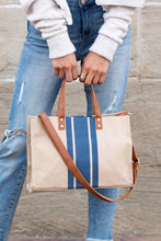 Load image into Gallery viewer, Aili&#39;s Corner Canvas Stripe Tote