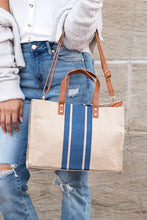 Load image into Gallery viewer, Aili&#39;s Corner Canvas Stripe Tote