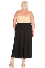 Load image into Gallery viewer, Moa Collection Plus size, solid, high waisted, A-line, midi skirt