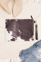 Load image into Gallery viewer, Aili&#39;s Corner Faux Fur Cow Animal Print Clutch